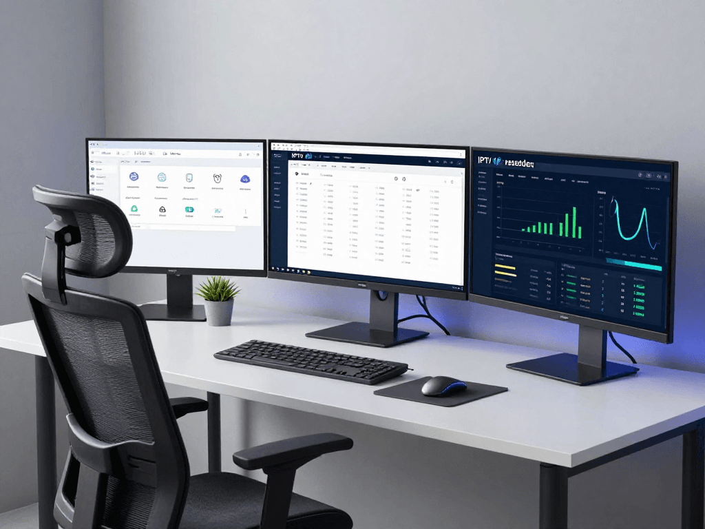 UK IPTV reseller panel dashboard showcasing advanced cloud computing solutions and digital innovation.