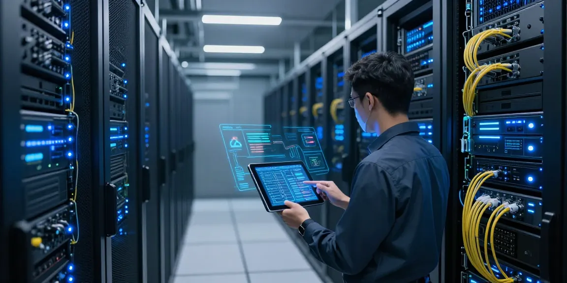 IPTV UK cloud computing services in a modern data centre with advanced server technology and real-time monitoring.