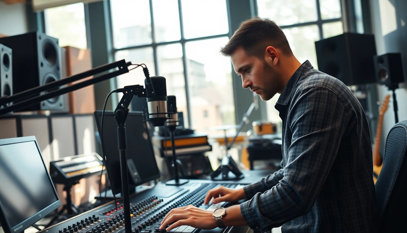 Enhance your music with online mastering services featuring expert sound engineers in a modern studio.