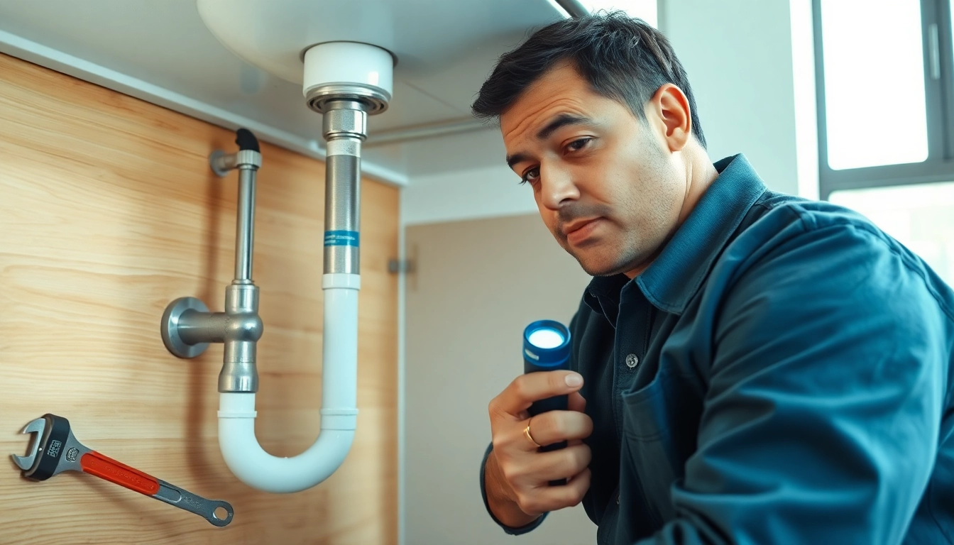 Expert plumber addressing a plumbing emergency in NYC with professionalism and urgency.