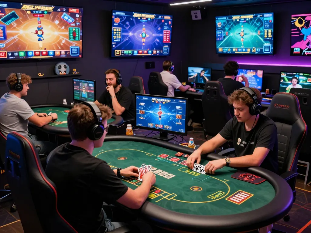 Players engaging in bomwin online gaming, showcasing vibrant graphics and immersive atmosphere.
