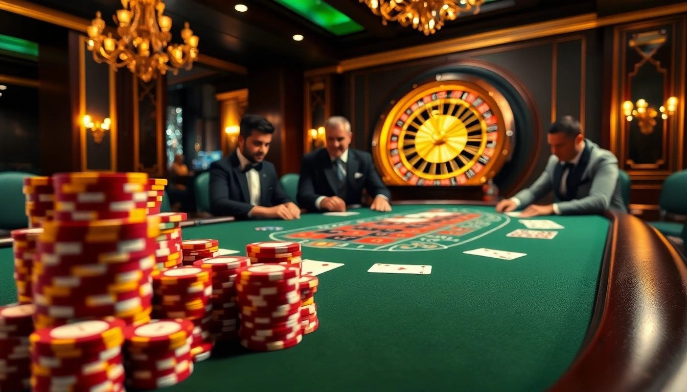 Players engaging in an intense game at the blackjack table, showcasing 98win casino excitement.