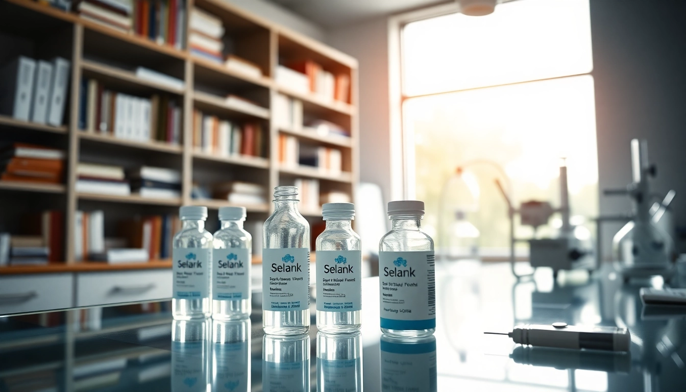 Learn about Selank in an inspiring lab environment, highlighting research vials.