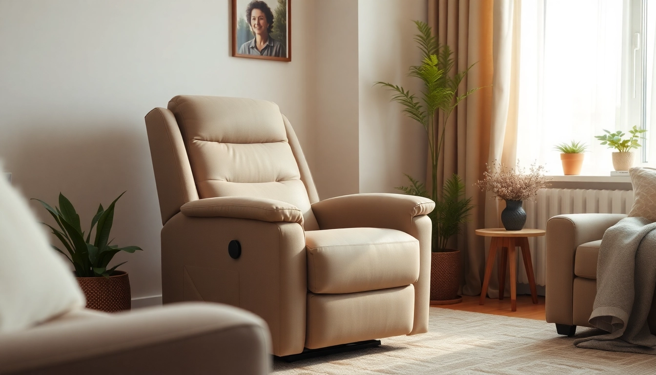Experience relaxation with lift chairs with heat and massage in a cozy living room setting.