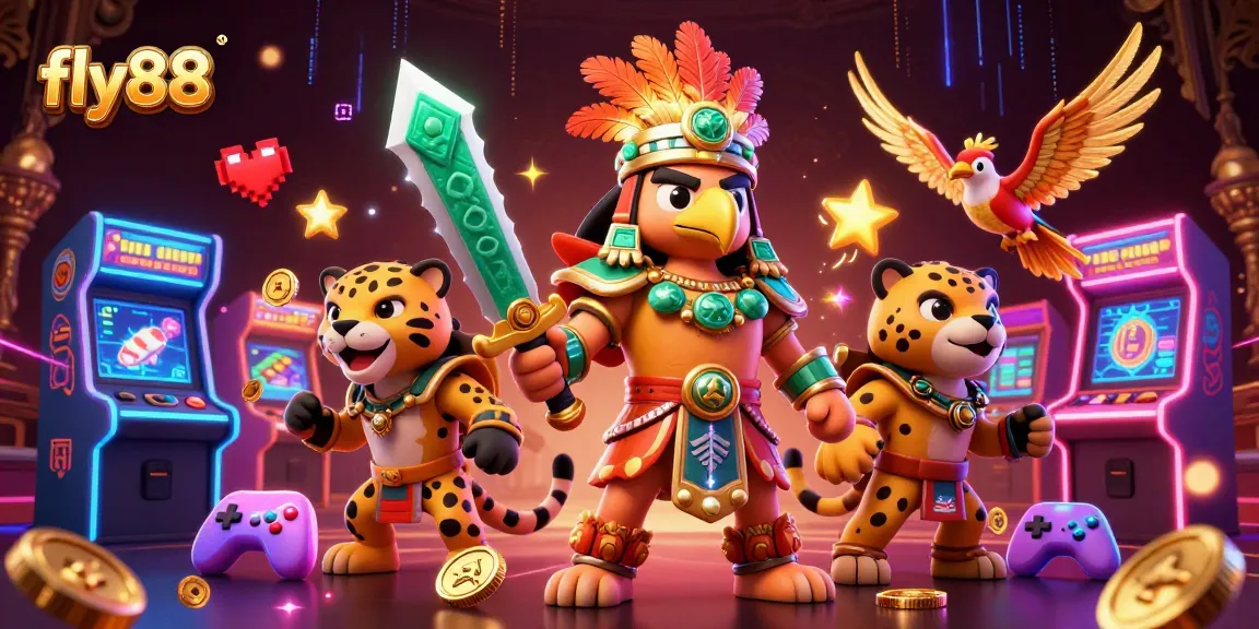 Experience casino thrills with fly88's vibrant characters and dynamic gaming elements.