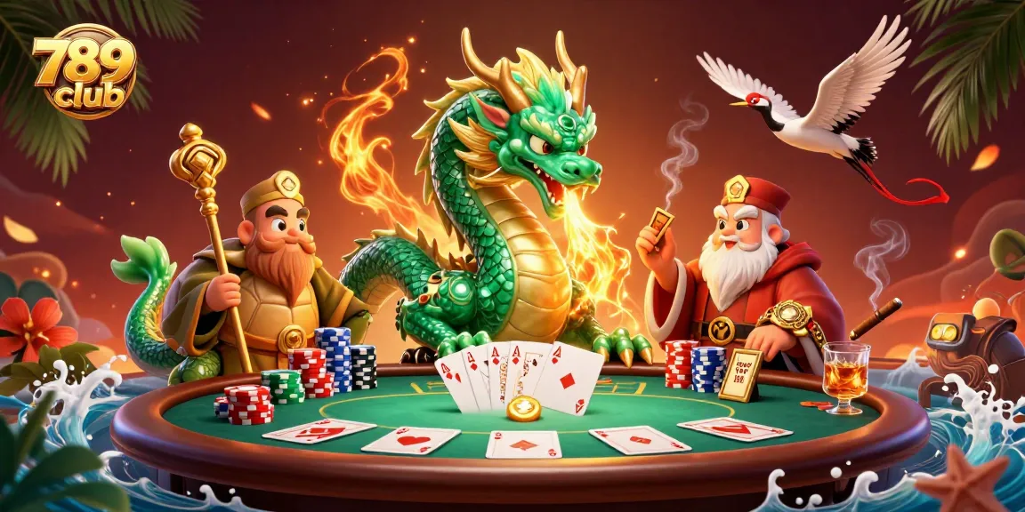 Engage in thrilling gameplay at 789club with vibrant dragon and turtle in action!