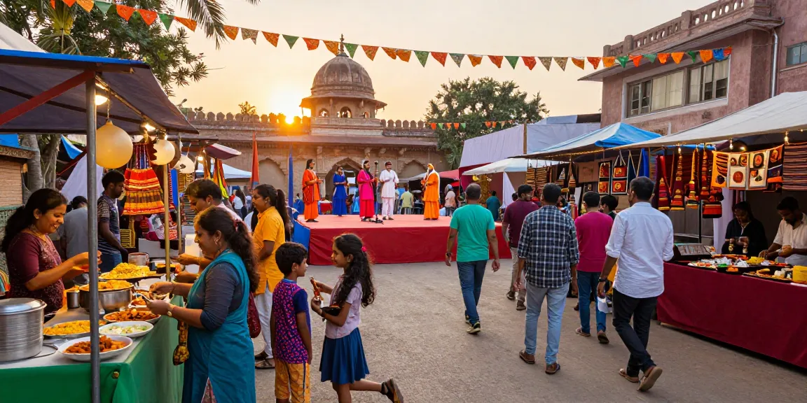 Kurnool.vip showcases a vibrant street festival featuring food stalls, cultural performances, and community celebrations.