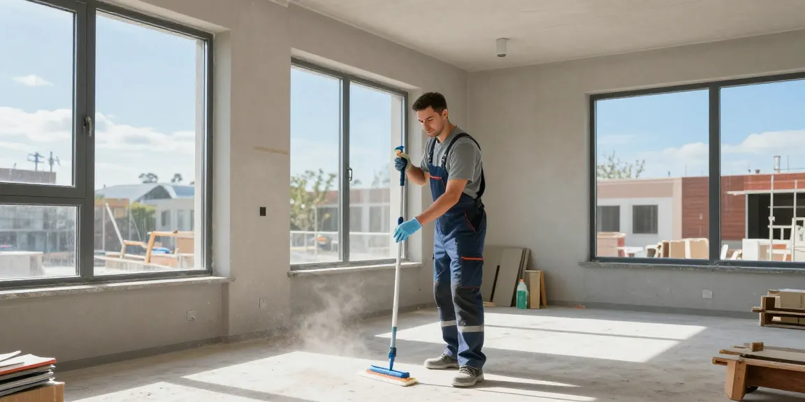 Professional cleaning process during a baureinigung, showcasing the importance of pricing details and thoroughness.