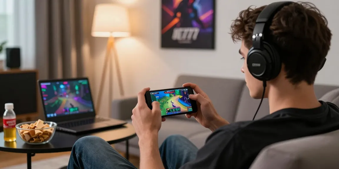 Experience the excitement of IE777 game on smartphone, showcasing colorful graphics and a cozy gaming atmosphere.